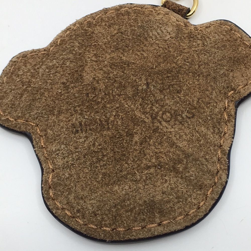 Michael Kors Leather & Suede Monkey Face Bag Charm or Keychain with gold tone - Picture 8 of 16